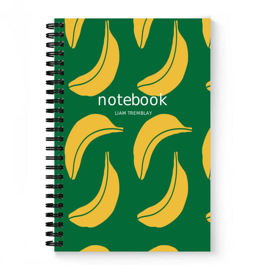 Bananas Spiral 5.5 x 8.5  Personalised Notebook