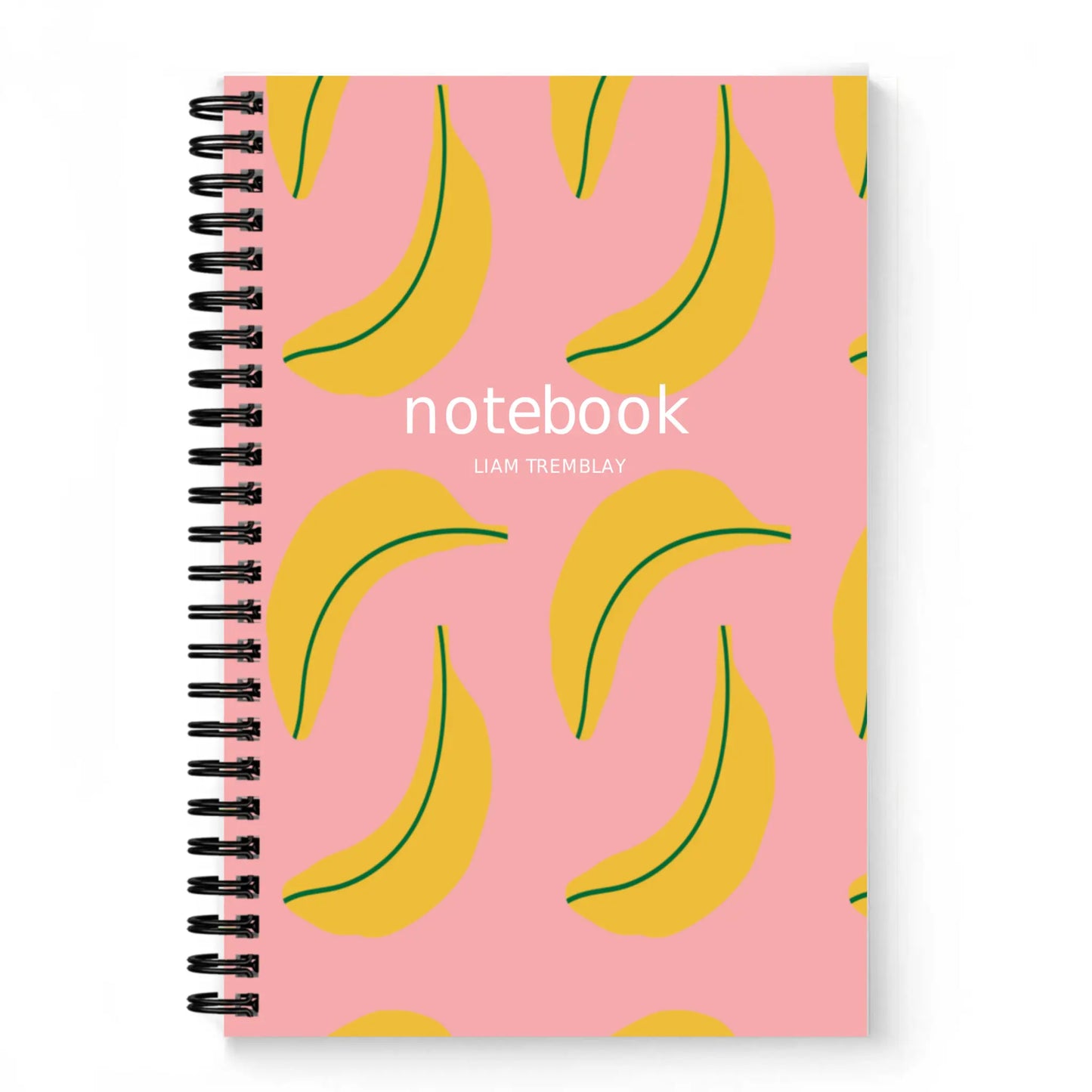 Bananas Spiral 5.5 x 8.5  Personalised Notebook