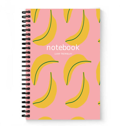 Bananas Spiral 5.5 x 8.5  Personalised Notebook