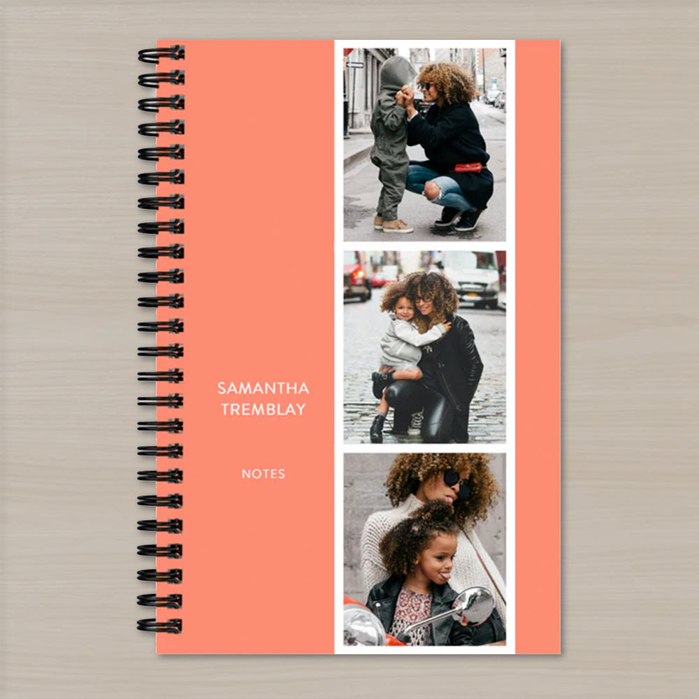 Spiral 5.5 x 8.5  Personalised Photo Notebook