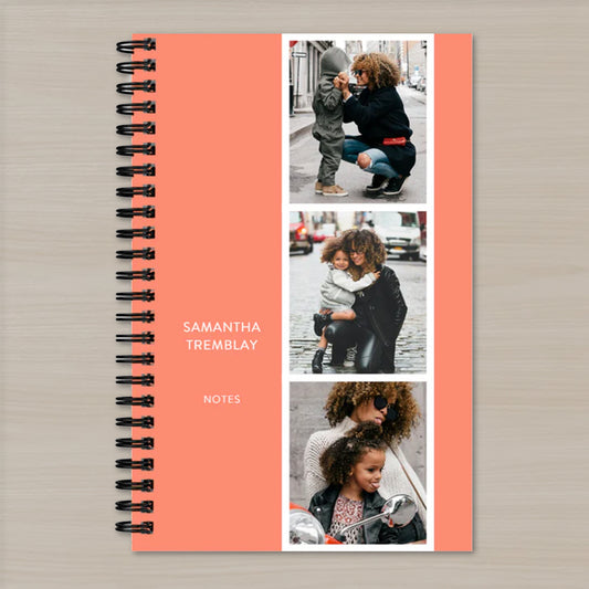 Spiral 5.5 x 8.5  Personalised Photo Notebook